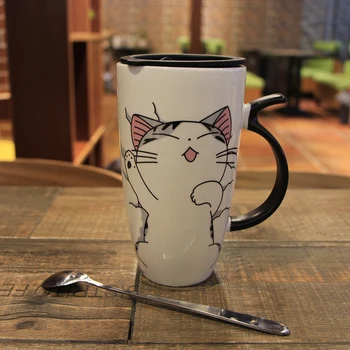 Creative Desene Animate Cana Ceramica Personalitate Foarte Mare Capacitate De Cafea Marca De Lapte Drăguț Mic Dejun Fulgi De Ovaz Cu Lapte Ceașcă De Ceai Două Cupe
