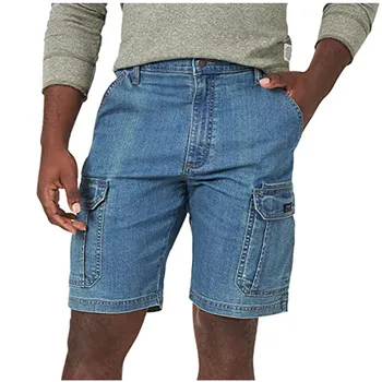 Retro din Denim Shorts pentru Bărbați, Moda pentru Bărbați Buzunar cu Fermoar Rezistența Timpul Liber Scule Pantaloni scurți Scurt Homme