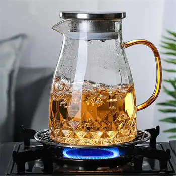 Ceainic de sticlă Rezistente la Căldură de Sticlă Ulcior Mare Capacitate de Ceai Ulcior cu Capac de Sticlă de uz Casnic de Apă Cană de Ceai Ulcior