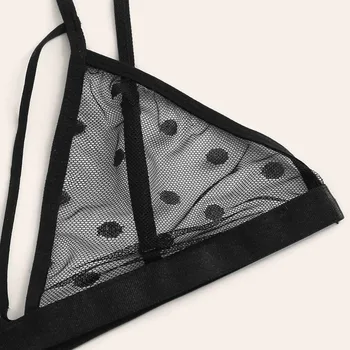 New American de îmbrăcăminte set de lenjerie sexy Femei Plus Dimensiune Lenjerie de Dantelă Sutien+Thong Set de Lenjerie Negru Sleepwear lenceria CD