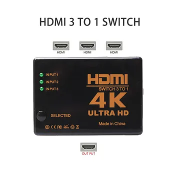 3 Port 4K*2K 1080P Switcher HDMI Switch Selector 3x1 Splitter Box Ultra HD pentru HDTV Xbox PS3 PS4 Multimedia FIERBINTE de Vânzare