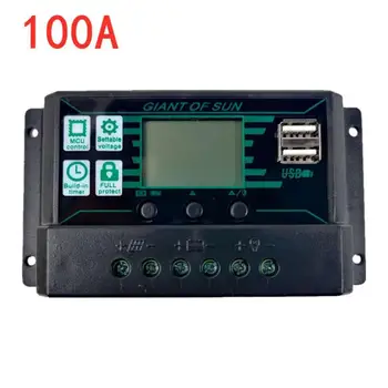 10A/20A/30A/100A Auto Solar Controler de Încărcare PWM de Ieșire Dual USB Panou cu Celule Solare Încărcător de Reglementare 12V24V Putere HD Display LCD