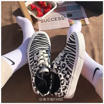 Femeie De Moda Pantofi De Panza Vulcanizat Pantofi Zebra De Imprimare De Vacă Nu Adidași Spate Șic, Elegant, Casual, Pantofi Leopard De Bună Calitate P74
