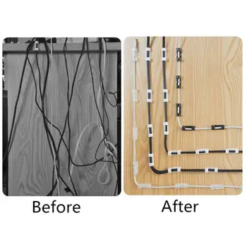20buc Finisher Clemă de Sârmă Wire Organizator Cablu Clip Catarama Clips Legături de Reparare Fixare Suport de Date Linie Telefonică Accesorii pentru Casa