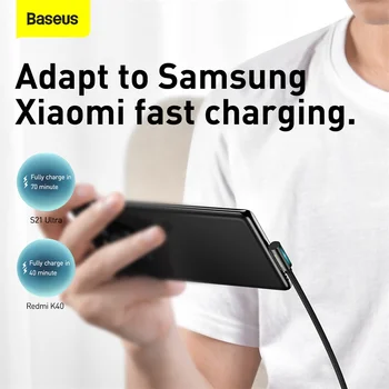 Baseus PD 100W USB Type C la USB C Cablu de 90 de Grade de Încărcare Rapidă Încărcător, Cablul de Sârmă Pentru Macbook Samsung, Xiaomi, Huawei USBC Cablu