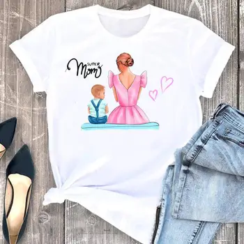Femei Haine Pisica Amuzant Doamnelor 2021 Drăguț desen Animat de Moda cu Maneci Scurte de Vară de Imprimare Tricou Femei Tee Top Graphic T-shirt