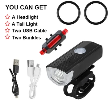 USB Reîncărcabilă Lumina Bicicleta Biciclete Fata Spate Stop Spate LED Lanterna Bicicleta Lanterna Bicicleta Lampa Accesorii pentru Biciclete Piese