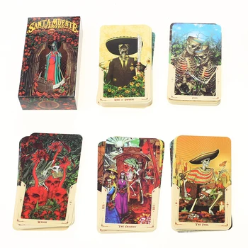 Fierbinte de vânzare santa muerte de tarot Oracle Carduri de Bord Punte Jocuri de Joaca Carti Pentru Joc de Petrecere