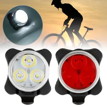 Luminoase Bicicleta din Spate de Siguranță 3 Lampa spate cu LED-uri Lumina de Avertizare USB Reîncărcabilă cu Bicicleta Lanterna Lumina MTB Rutier Biciclete Coada lumina