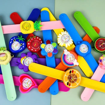 Jucărie pentru copii Curcubeu Ceas 3D Fructe de Plante Copii Ceasuri Copii Timp de Studiu Ceas Ceas pentru Fete Baieti Cadouri de Craciun, ceasuri Copil