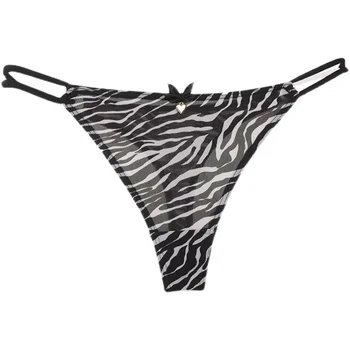 Sexy Stripe Print Leopard Centura Chilotei cu Talie Joasa pentru Femei Lenjerie de corp fără Sudură Moale Tanga Lenjerie Bikini de Vară de sex Feminin G-string