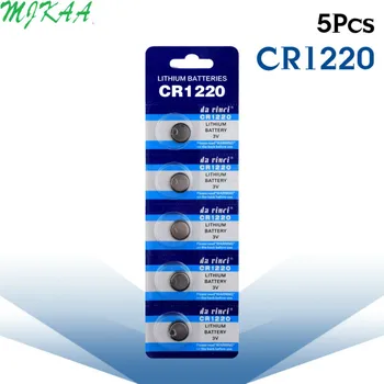 5 buc/pachet CR1220 Baterii Buton DL1220 BR1220 LM1220 Celule Monedă Baterie de Litiu de 3V CR 1220 Pentru Ceas Electronic de la Distanță Jucărie