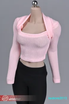 1/6 haine de Femei Pentru tbl ph-ul Corpului Feminin Modelul Accesorii Trendy Larg-gât Pulover În Jurul Gâtului