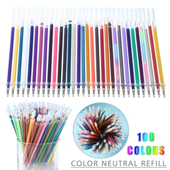 Culori Pix cu Gel Set de 100 de Culori de Desen, Pictură Schiță de 0,6-1 mm Pix cu Gel Rezerve de Cerneală Sclipici de Culoare Stilou pentru Scoala de Aprovizionare de Birou