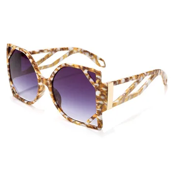 Supradimensionate Piața de Lux ochelari de Soare Vintage Leopard-O singură Bucată Mare Rama de Ochelari Femei de Moda Punk Ochelari de Nuante UV400