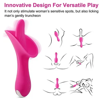 Limba Lins G Spot Clitoridian Vibrator Clit Tickler Jucărie Sexuală pentru Femei 10 Frquency Moduri de Vibrare Vaginal Masaj Adult Orgasm
