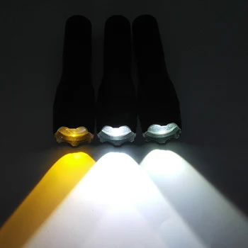Lanterna LED-uri Lanterna Portabil 5 Emittings Culoare alb galben verde roșu rezistent la apa Auto-Apărare Tactice de camping Lanterna