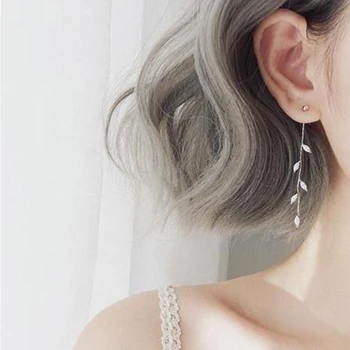 Ciucure Lung Fluture Picătură Cercei Argint Culoare 2021 Moda Coreea Style Dulce Femei Cercei Bijuterii De Vară Girls Party Cadou