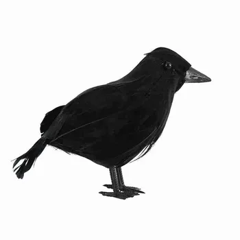 Cioara neagra Model de Simulare Modele Animale de Halloween Fals Pasăre Jucării Corbii Prop Rochie Fancy Decor elemente de Recuzită Crow în formă de Jucărie Cadou
