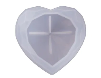 3D Diamond Inimă Lucioasă Mucegai Handmade, Decor Acasă Diy Cadou Valentine Rasina Matrite