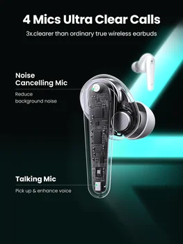 UGREEN HiTune T1 TWS Adevărat Pavilioane Wireless 4 Microfoane Casti Bluetooth ENC HiFi Stereo in-Ear Bass Sus de Modul USB-C de Încărcare Rapidă