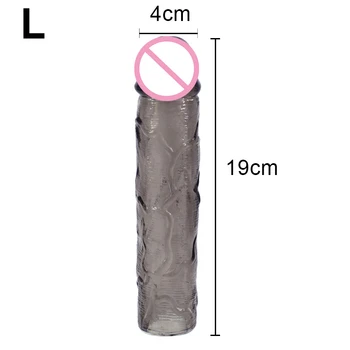 Omul Nuo Mascul Imens Marirea Penisului Maneca Prezervativ pentru Bărbați Extender Reutilizabile Intarziere Ejaculare Penis Crystal Adult Jucărie Sexuală pentru Om