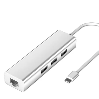 USB Ethernet Hub USB La RJ45 Lan placa de Retea 10/100 Mbps Ethernet Adaptor Pentru IOS Laptop PC cu Windows USB Hub