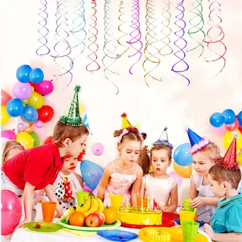 6pcs Tavan Agățat Vârtej Decor Ghirlande Happy Prima Petrecere de Ziua de Decorare pentru Copii Fete Băiat Copil de Dus Decoratiuni de Nunta