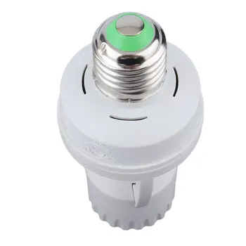 100-220V Soclu E27 Convertor Cu Senzor de Mișcare PIR Fiolă LED E27 Lampă de Bază Inteligent Bec Comutator
