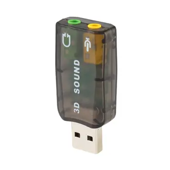 Card de Sunet extern USB Adaptor Audio 5.1 virtual 3D USB la 3.5 mm microfon Difuzor căști Interfata Pentru PC Laptop Adaptor