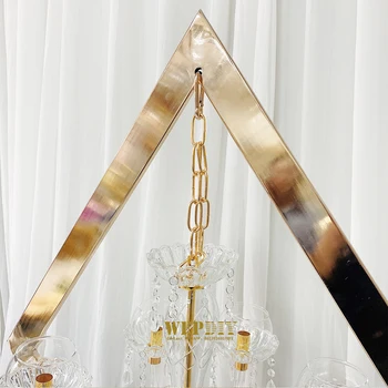 Decor de nunta din fier forjat placare candelabru de cristal ceremonia de pavilion decor candelabru nunta recuzită consumabile