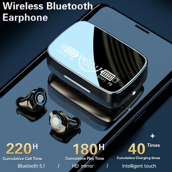 M9-17 Mini Earbud TWS Căști fără Fir Bluetooth Căști 5.1 9D Sunet Surround Căști Putere cu LED-uri de Afișare Căști