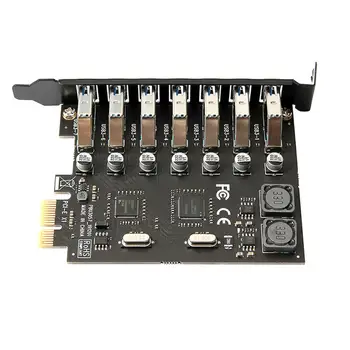 USB adaptor PCIe 7-port Hub USB 3 PCI e adaptor PCI express USB3 controller USB3.0 PCI-e placă de expansiune card pentru XP/7/8/8.1/10