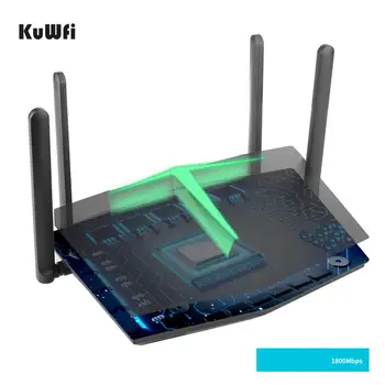 WiFi 6 Router Smart Dual Band WiFi 802.11 ax Wireless Gaming Bitcoin Router 4 Porturi Gigabit Suport OFDMA MU-MIMO pentru Biroul de Acasă