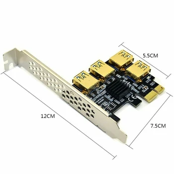 ASM1184E Usb 3.0 Pci-E Riser Card PCI Express Nut GPU 4X, 8X, 16X Extender Riser Card Adaptor Sata 6 Pin extensie Cablu de Alimentare
