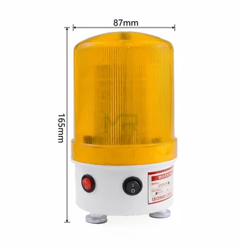 Noi 12V încărcare rotativ lumina de avertizare cu sunet de alarmă LED lumină intermitentă de avertizare ventuza de instalare