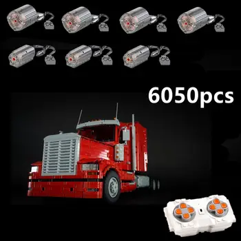 2021 Tehnologie bloc moc-46978 gigant jumătate de camion container de telefon mobil de control de la distanță de asamblare jucărie baiat cadou de ziua de nastere