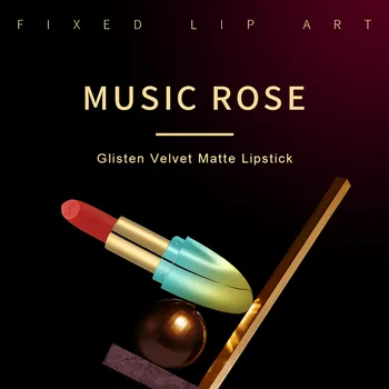 Muzica Rose ruj Nutritive Usor de purtat, rezistent la apă Buze machiaj cosmetice pentru fete 24 culoare