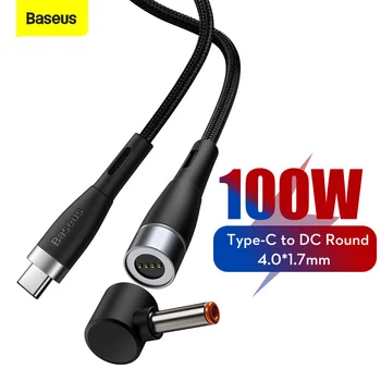 Baseus 100W USB C a DC Cablu de Alimentare USB-C la C Rundă de 1,7 mm Alimentare Încărcător Rapid de Cablu Pentru Laptop Lenovo