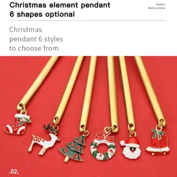 Noi Anul 2021 Metal Crăciun Fericit Linguri Xmas Party Tacamuri Ornamente, Decoratiuni de Craciun pentru Casa Masă Navidad Ceai Scoop