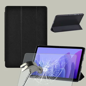 Tableta Caz pentru Samsung Galaxy Tab A7 T500 T505 10.4/Tab 10.1 T510 T515 - Nou Anti-toamna din Piele Flip Cover Caz + Temperat Film