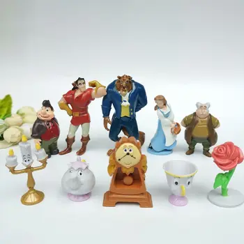10buc Disney frumoasa Si ia Cenusareasa Printesa Anime Figurine din PVC, Model Toy Colectia Decor Cadouri Pentru copii