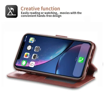 Portofel din piele de Caz pentru iPhone 12 Mini 11 Pro Max X XS XR Lux Magnetic Flip Stand Pentru iPhone 6 6S 7 8 Plus SE 2020 Telefon Genti