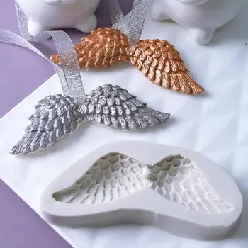 Matrite de ciocolata Aripă de Înger Mucegai Silicon 3D Fondante Mucegai Prăjituri de Decorare DIY Zahăr Ambarcațiuni Jeleu de Bucătărie Bakeware Instrumente