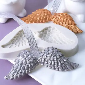 Matrite de ciocolata Aripă de Înger Mucegai Silicon 3D Fondante Mucegai Prăjituri de Decorare DIY Zahăr Ambarcațiuni Jeleu de Bucătărie Bakeware Instrumente