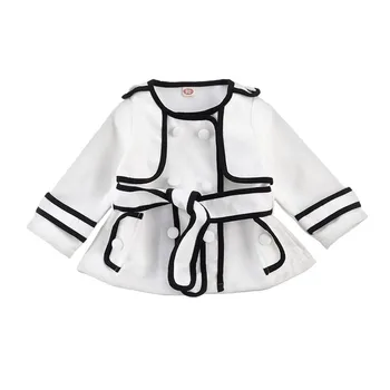 1-5A Moda Toamna Iarna Fete Geaca de Îmbrăcăminte pentru Copii Fete Mozaic Eșarfe Butonul Haina Jacheta Copii Fete Paltoane Sacouri