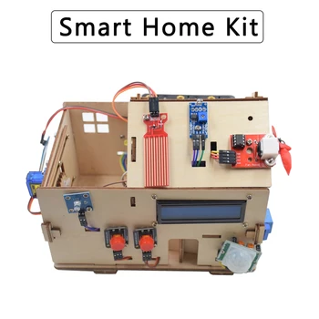 Smart Home Kit Pentru Arduino DIY de Învățare Costum Cu Panouri de Lemn Senzori Fan Sevofluran Releu Motor Ecran Bluetooth + Cutie de vânzare cu Amănuntul
