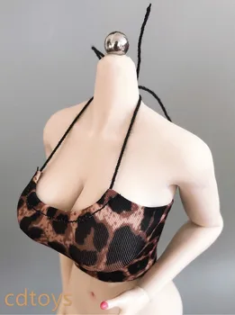 În Stoc 1/6 Scară de Moda Sexy Leopard Bikini leopard Bretele Vesta de 12
