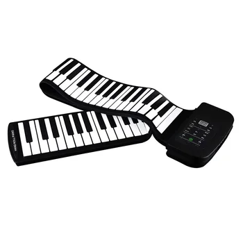 Pliabil Tastatura Mână de rulare Pian Portabil 88 de Taste din Silicon Flexibil Rola de Pian cu Baterie Sustine Pedala tastatură de pian