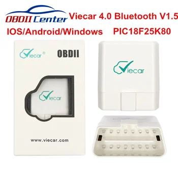 Viecar 4.0 Bluetooth ELM327 V1.5 PIC18F25K80 de Diagnosticare OBD2 Scanner ELM 327 Bluetooth 1.5 IOS Andorid Windows Cititor de coduri OBDII